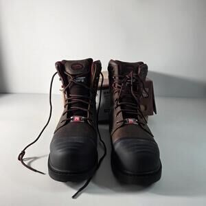 Avenger Mens Brown Leather Comp Toe 7577 1000G Hammer Work Boots - 9 Wide EE